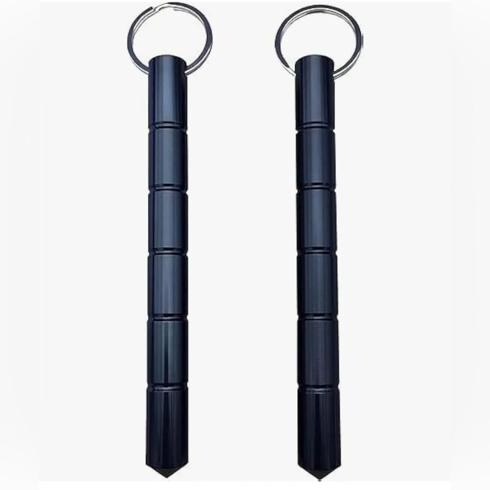 Keyring aluminum Blunt‎ Force Key chain in Black for Women Ladies 2 pack